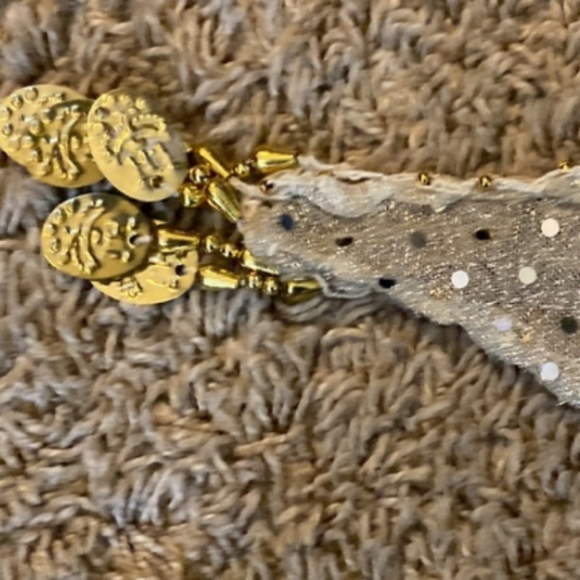 BELLY DANCING COIN BELT Heavy with coins, EUC skirt overlay - Picture 3 of 3